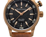 Maurice Lacroix Pontos Diver Limited Edition Black Dial Brown Leather Strap Watch For Men - PT6248-BRZ01-330-3 Authentic Buy Shop Now