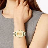 Movado Bold Yellow Gold Dial Yellow Gold Steel Strap Watch For Women - 3600085 Authentic Buy Shop Now