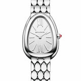 Bvlgari Serpenti Seduttori Quartz White Dial Silver Steel Strap Watch for Women - SERPENTI103141 Authentic Buy Shop Now