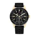 Tommy Hilfiger Austin Black Dial Black Rubber Strap Watch for Men - 1791636 Authentic Buy Shop Now
