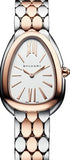Bvlgari Serpenti Seduttori White Dial Two Tone Steel Strap Watch for Women - SERPENTI103277 Authentic Buy Shop Now