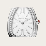 Bvlgari Serpenti Seduttori Diamonds Silver Dial Silver Steel Strap Watch for Women - SERPENTI103361 Authentic Buy Shop Now