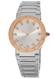 Bvlgari Bvlgari Bvlgari Lady Diamonds Silver Dial Silver Steel Strap Watch for Women - BVLGARI103577 Authentic Buy Shop Now