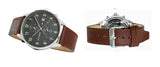 Tommy Hilfiger West Chronograph Grey Dial Brown Leather Strap Watch For Men - 1791710 Authentic Buy Shop Now