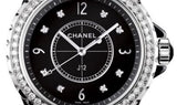 Chanel J12 Diamonds Ceramic Black Dial Black Steel Strap Watch for Women - J12 H3108 Authentic Buy Shop Now