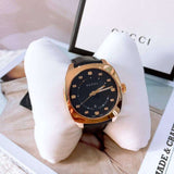 Gucci GG2570 Quartz Black Dial Black Leather Strap Watch For Men - YA142309 Authentic Buy Shop Now