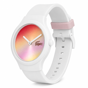 Lacoste Goa Two Tone Dial White Silicon Strap Watch for Women - 2020107 Authentic Buy Shop Now