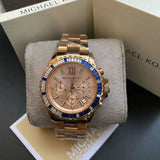 Michael Kors Everest Chronograph Rose Gold Dial Rose Gold Steel Strap Watch For Women - MK5755 Authentic Buy Shop Now