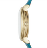 Marc Jacobs Roxy Silver Dial Green Leather Strap Watch for Women - MJ1633 Authentic Buy Shop Now