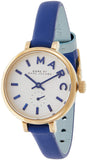 Marc Jacobs Sally White Dial Blue Leather Strap Watch for Women - MBM1354 Authentic Buy Shop Now