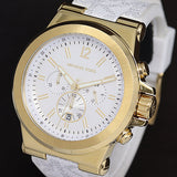 Michael Kors Dylan Chronograph White Dial White Rubber Strap Watch For Men - MK8937 Authentic Buy Shop Now