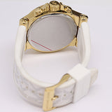Michael Kors Dylan Chronograph White Dial White Rubber Strap Watch For Men - MK8937 Authentic Buy Shop Now