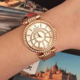 Guess Muse Quartz Silver Dial Rose Gold Steel Strap Watch For Women - W1008L3 Authentic Buy Shop Now