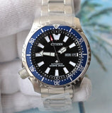 Citizen Promaster Fugu Limited Edition Diver's 200m Automatic Black Dial Silver Steel Strap Watch For Men - NY0098-84E Authentic Buy Shop Now