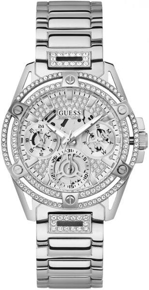 Guess Queen Quartz Silver Dial Silver Steel Strap Watch For Women - GW0464L1 Authentic Buy Shop Now