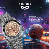 Seiko 5 Sports GMT Thong Sia Limited Edition Brown Dial Silver Steel Strap Watch for Men - SSK043K1 Authentic Buy Shop Now