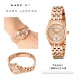 Marc Jacobs Peeker Rose Gold Dial Rose Gold Steel Strap Watch for Women - MBM3374 Authentic Buy Shop Now