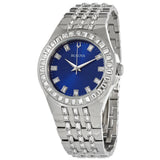 Bulova Phantom Baguette Crystal Blue Dial Silver Steel Strap Watch for Men - 96A254 Authentic Buy Shop Now