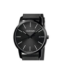 Calvin Klein City Quartz Black Dial Black Leather Strap Watch for Men - K2G2G4CX Authentic Buy Shop Now