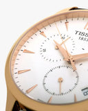 Tissot T Classic Tradition Chronograph White Dial Brown Leather Strap Watch For Men - T063.617.36.037.00 Authentic Buy Shop Now