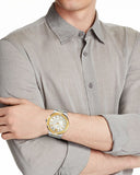 Versace Greca Silver Dial Two Tone Steel Strap Watch for Men - VEVI00320 Authentic Buy Shop Now