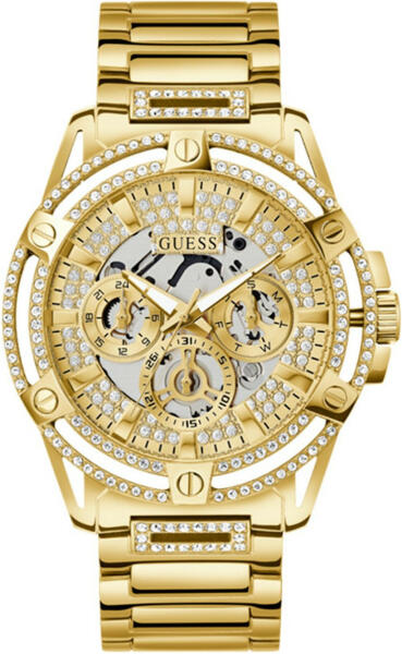 Guess Queen Quartz Gold Dial Gold Steel Strap Watch For Men - GW0497G2 Authentic Buy Shop Now