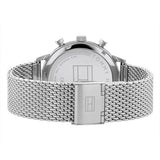 Tommy Hilfiger Spencer Skeleton Black Dial Silver Mesh Bracelet Watch for Men - 1791643 Authentic Buy Shop Now