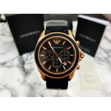 Emporio Armani Sigma Chronograph Black Dial Black SIlicon Strap Watch For Men - AR6066 Authentic Buy Shop Now