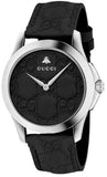 Gucci G Timeless Quartz Black Dial Black Leather Strap Watch For Men - YA1264031 Authentic Buy Shop Now