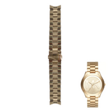 Michael Kors Slim Runway Analog Gold Dial Gold Steel Strap Watch For Women - MK3739 Authentic Buy Shop Now
