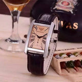 Emporio Armani Classic Beige Dial Brown Leather Strap Watch For Women - AR0155 Authentic Buy Shop Now