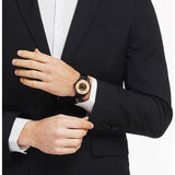 Emporio Armani Meccanico White Dial Black Leather Strap Watch For Men - AR1923 Authentic Buy Shop Now