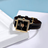 Coach Black Square Dial Black Leather Strap Watch for Women - 14503695 Authentic Buy Shop Now