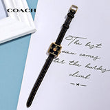 Coach Black Square Dial Black Leather Strap Watch for Women - 14503695 Authentic Buy Shop Now