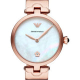 Emporio Armani Mother of Pearl Dial Rose Gold Steel Strap Watch For Women - AR11236 Authentic Buy Shop Now