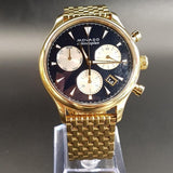 Movado Heritage Calendoplan Blue Dial Gold Steel Strap Watch for Men - 3650015 Authentic Buy Shop Now