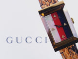 Gucci G-Frame Mother of Pearl Dial Brown Leather Snakeskin Strap Watch For Women - YA147402 Authentic Buy Shop Now