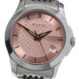Gucci G Timeless Pink Dial Silver Steel Strap Watch For Women - YA126524 Authentic Buy Shop Now