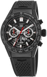 Tag Heuer Carrera Chronograph Steel & Ceramic Black Dial Black Rubber Strap Watch for Men - CBG2090.FT6145 Authentic Buy Shop Now