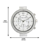 Michael Kors Parker White Dial White Leather Strap Watch for Women - MK2277 Authentic Buy Shop Now