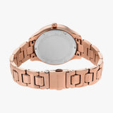 Michael Kors Lilane Three Hand Mother of Pearl White Dial Rose Gold Steel Strap Watch For Women - MK4557 Authentic Buy Shop Now