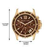 Michael Kors Everest Chronograph Brown Dial Two Tone Steel Strap Watch For Women - MK6973 Authentic Buy Shop Now