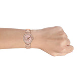 Michael Kors Camille Three Hand Rose Gold Dial Rose Gold Steel Strap Watch For Women - MK7197 Authentic Buy Shop Now