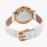 Daniel Wellington Classic Petite Bondi Black Dial White Leather Strap Watch For Women - DW00100283 Authentic Buy Shop Now