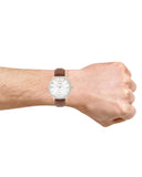 Coach Slim Easton Silver Dial Brown Leather Strap Watch for Women - 14502694 Authentic Buy Shop Now