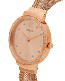 Guess Chiffon Rose Gold Dial Mesh Bracelet Watch For Women - W1083L3 Authentic Buy Shop Now