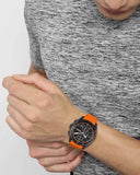 Hugo Boss Volane Black Dial Orange Silicone Strap Watch for Men - 1513957 Authentic Buy Shop Now