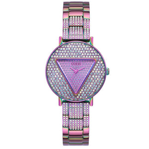 Guess Trend Diamonds Purple Dial Purple Steel Strap Watch for Women - GW0512L4 Authentic Buy Shop Now