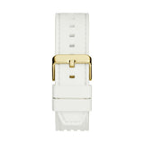 Guess Phoenix Analog Gold Dial White Silicone Strap Watch For Men - GW0499G5 Authentic Buy Shop Now