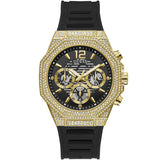 Guess Momentum Chronograph Diamonds Black Dial Black Silicone Strap Watch For Men - GW0518G2 Authentic Buy Shop Now